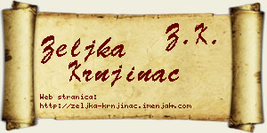 Željka Krnjinac vizit kartica